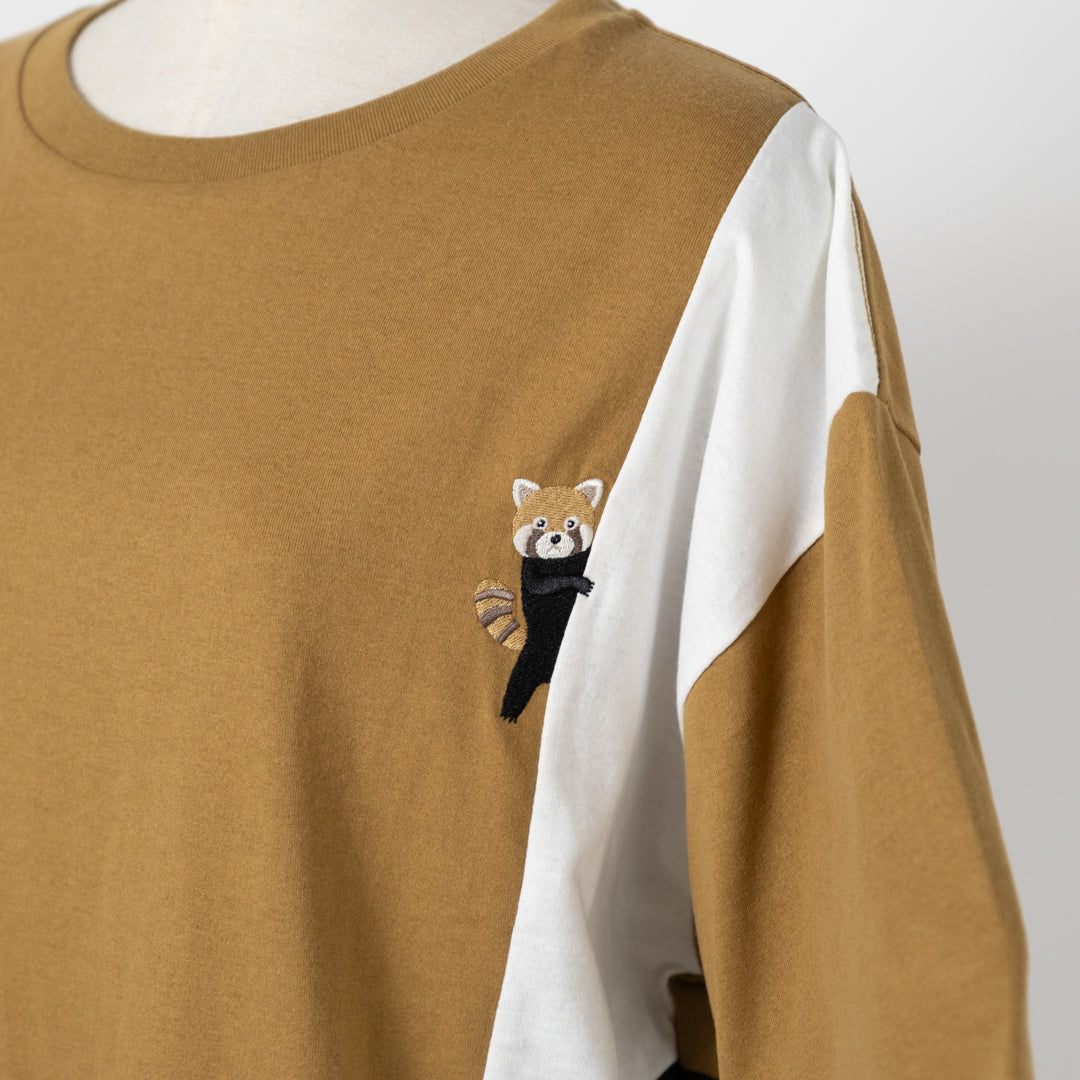 気ままなレッサーパンダ配色Tシャツ (10060285870212)