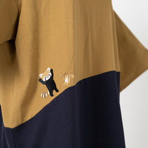 気ままなレッサーパンダ配色Tシャツ (10060285870212)