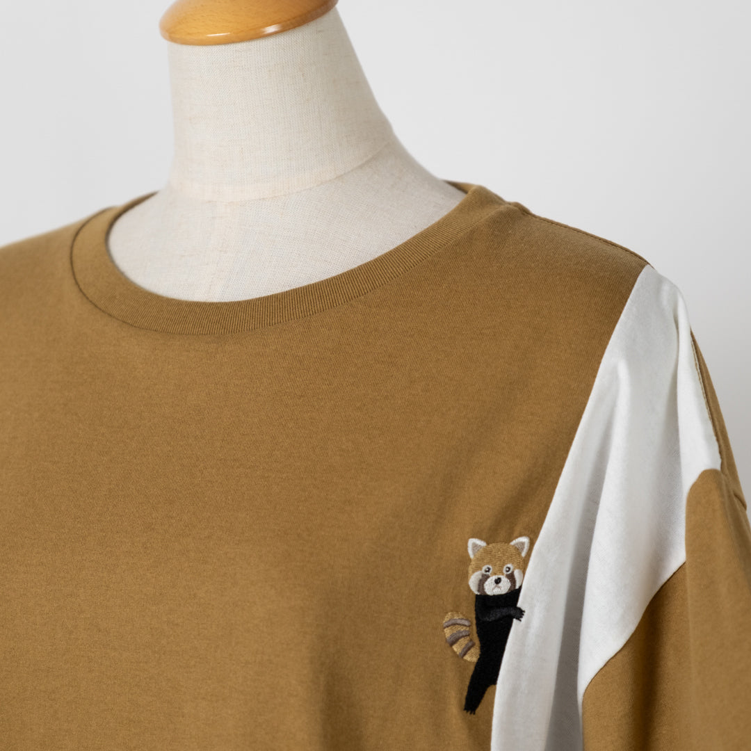 気ままなレッサーパンダ配色Tシャツ (10060285870212)