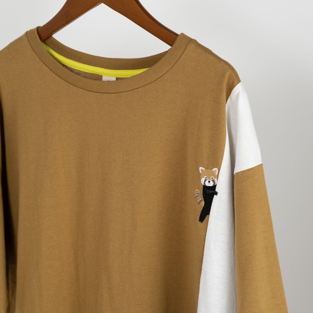 気ままなレッサーパンダ配色Tシャツ (10060285870212)