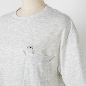 カワウソポケット刺しゅうTシャツ (10060271026308)