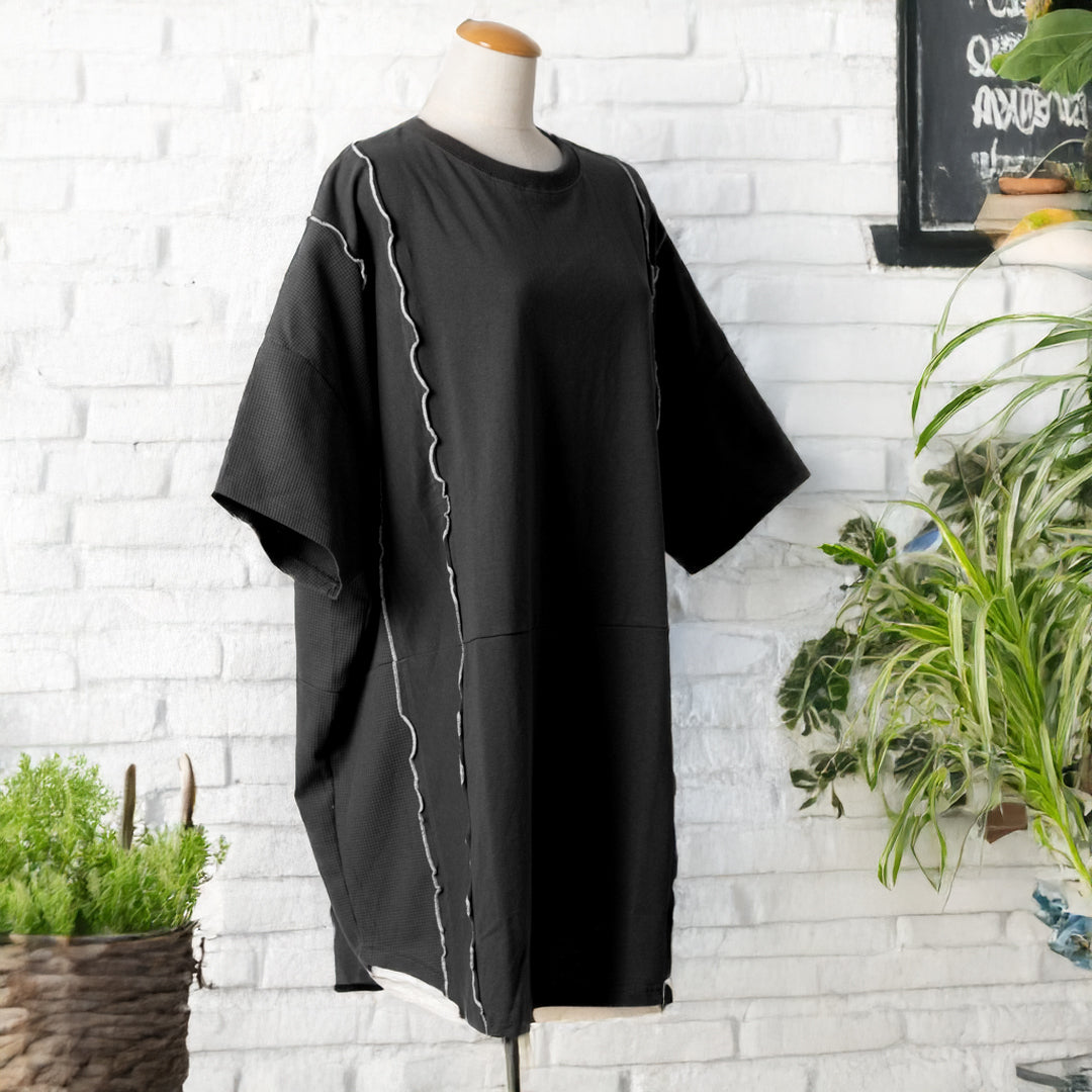 リメイク風ワッフルメローTシャツ (10068261994628)