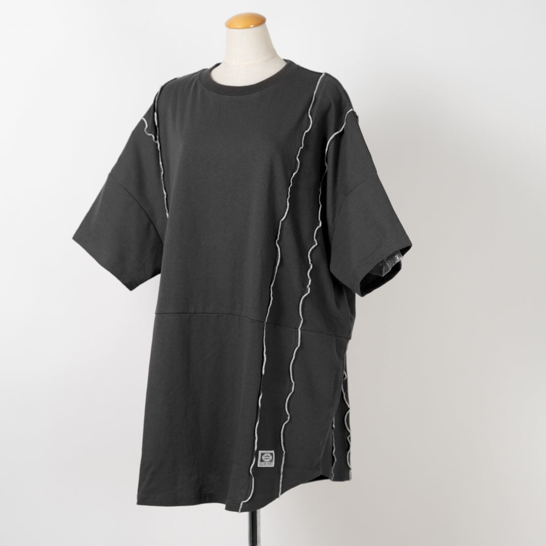 リメイク風ワッフルメローTシャツ (10068261994628)