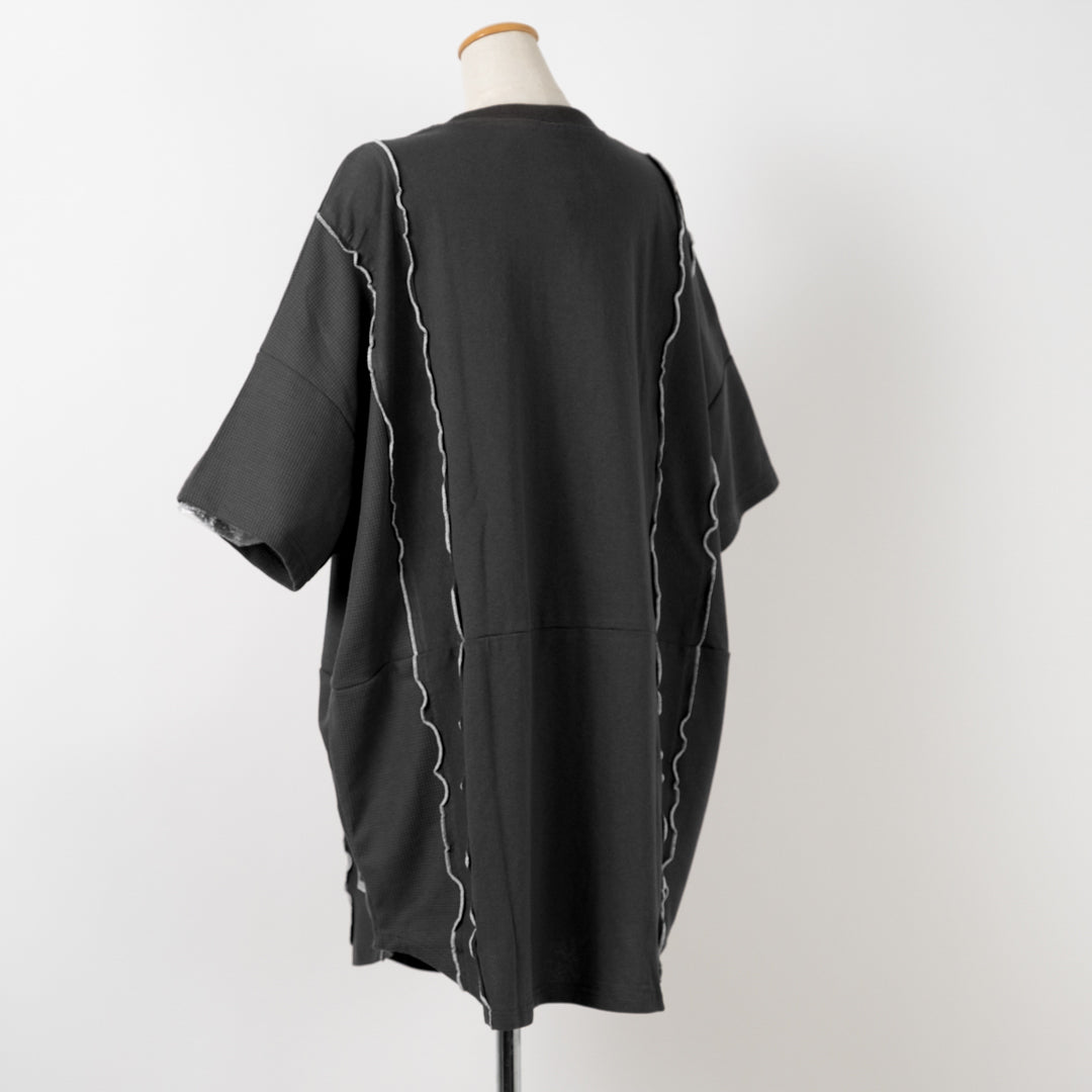 リメイク風ワッフルメローTシャツ (10068261994628)