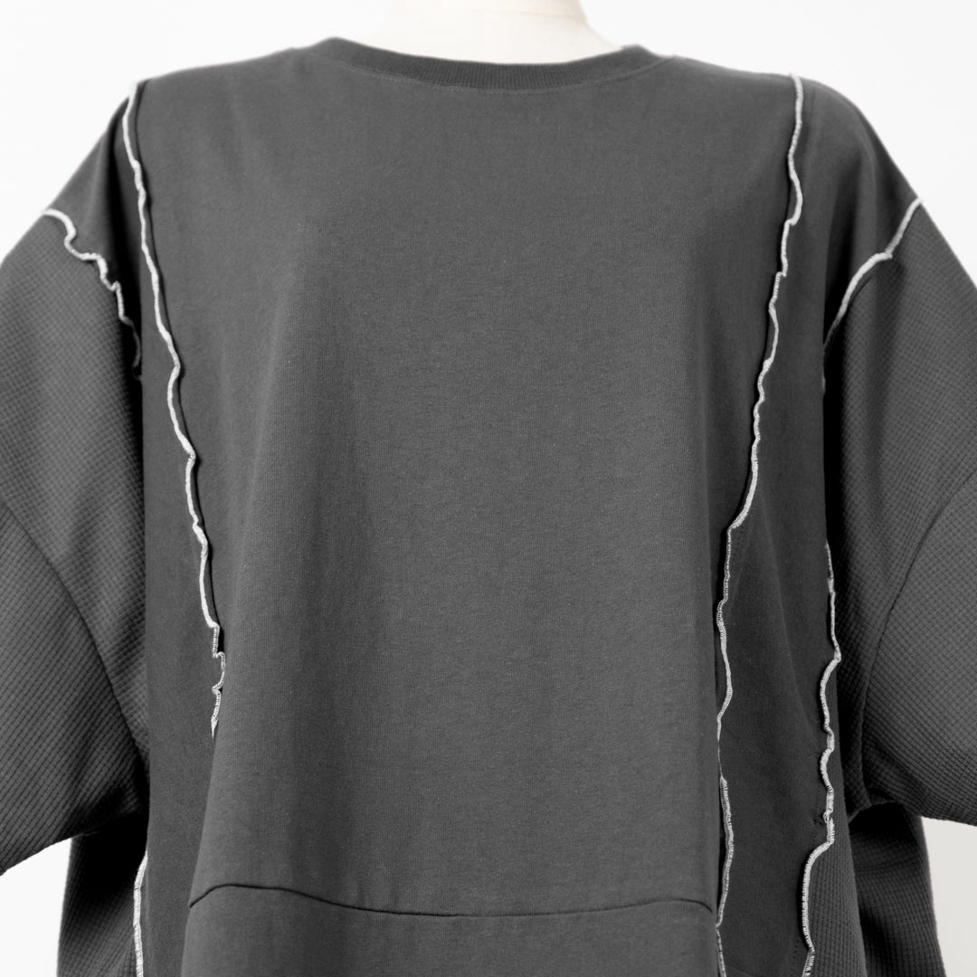 リメイク風ワッフルメローTシャツ (10068261994628)