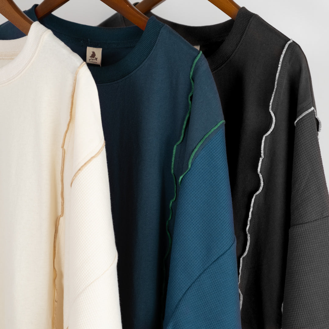 リメイク風ワッフルメローTシャツ (10068261994628)