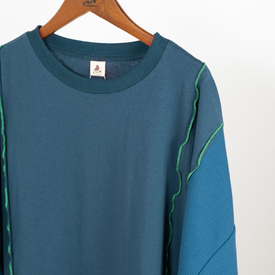 リメイク風ワッフルメローTシャツ (10068261994628)