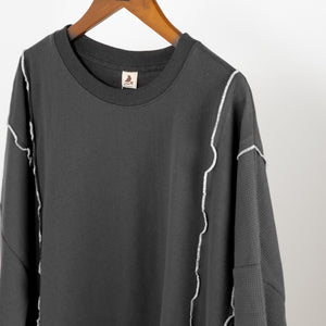 リメイク風ワッフルメローTシャツ (10068261994628)