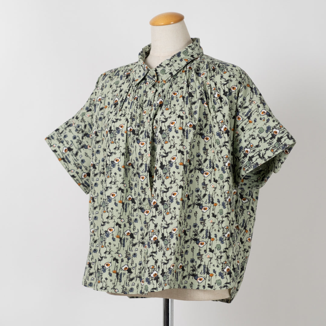 レーヨンプリントシャツ (10069111570564)