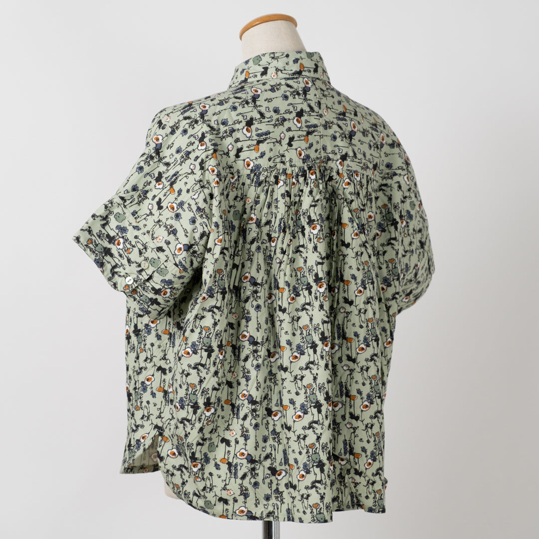 レーヨンプリントシャツ (10069111570564)