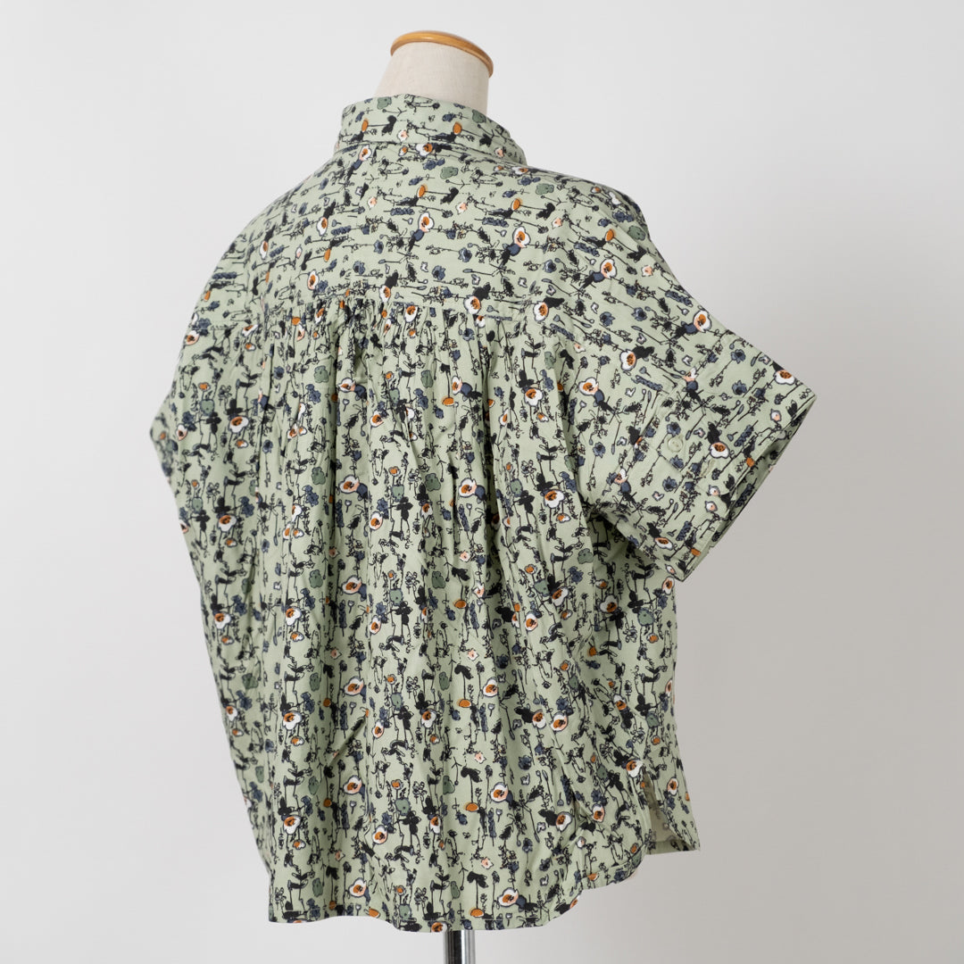 レーヨンプリントシャツ (10069111570564)