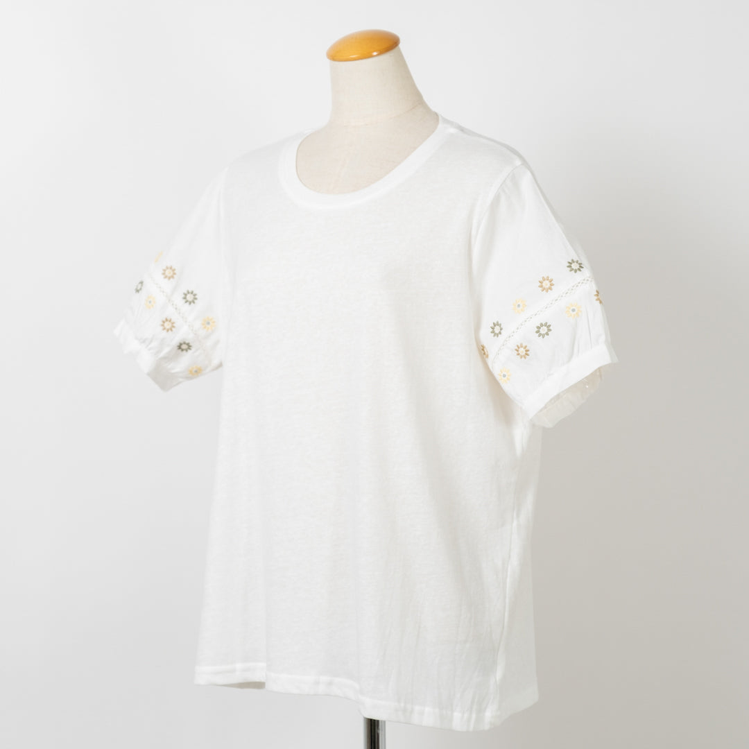 デイジー袖刺しゅうTシャツ (10075215691908)