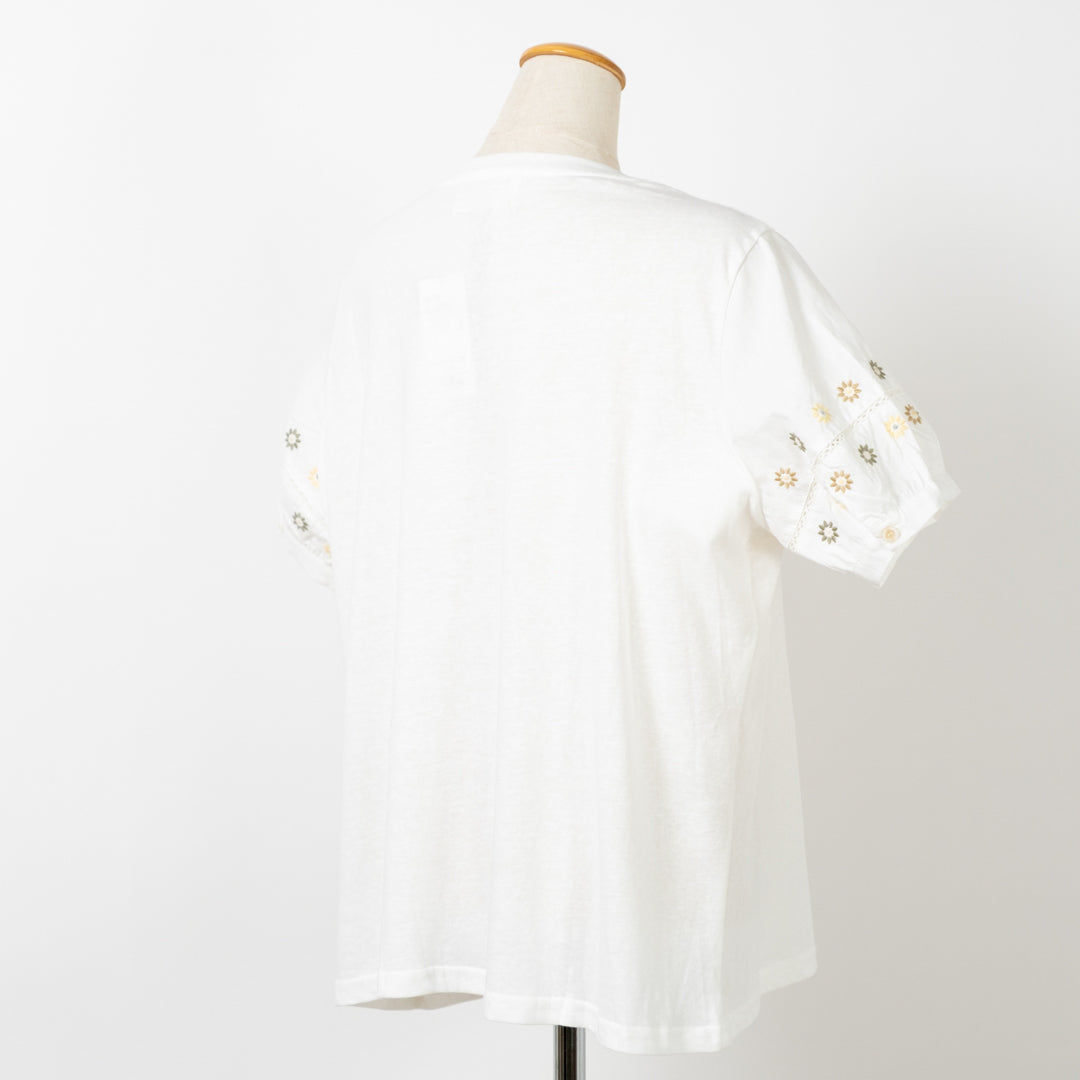 デイジー袖刺しゅうTシャツ (10075215691908)