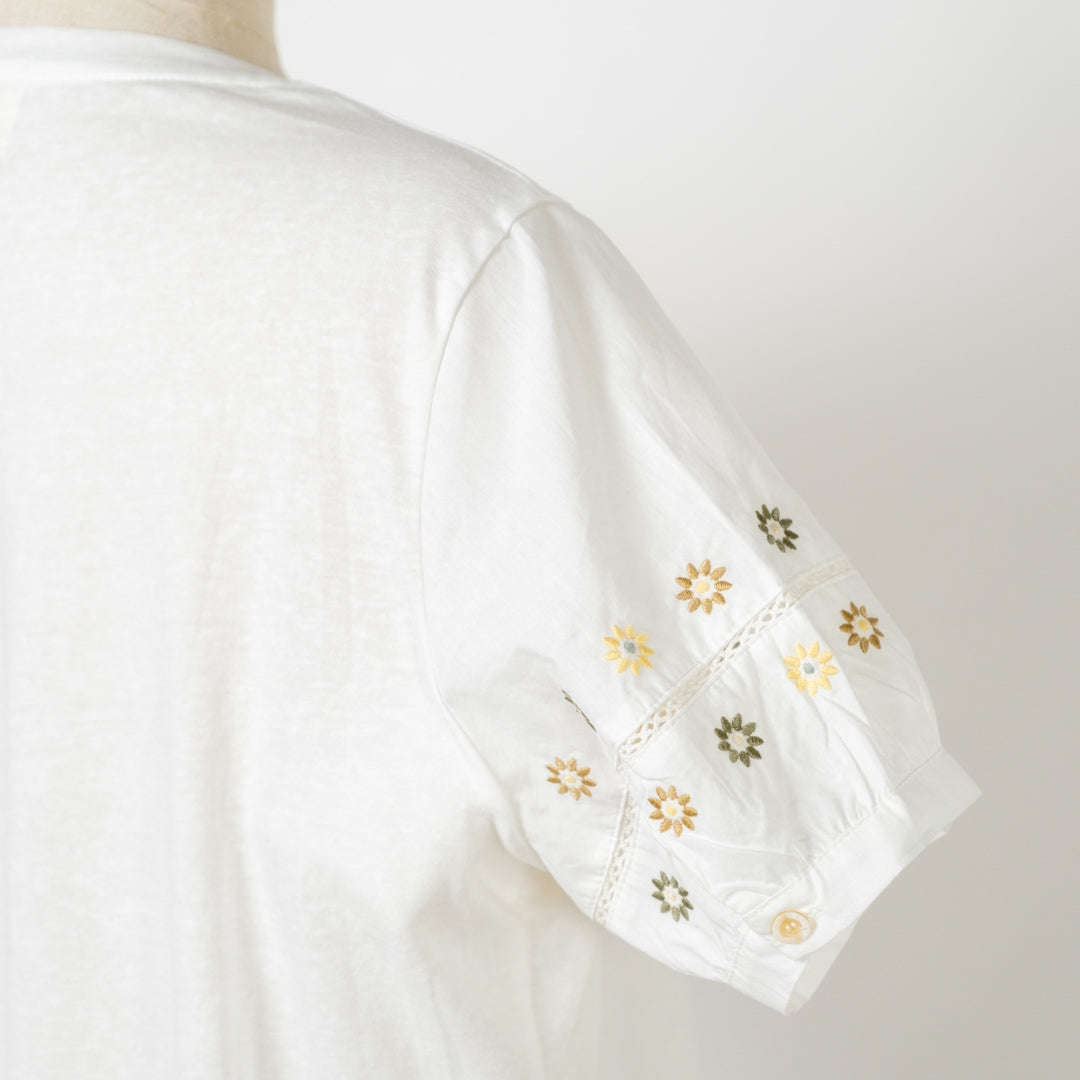 デイジー袖刺しゅうTシャツ (10075215691908)