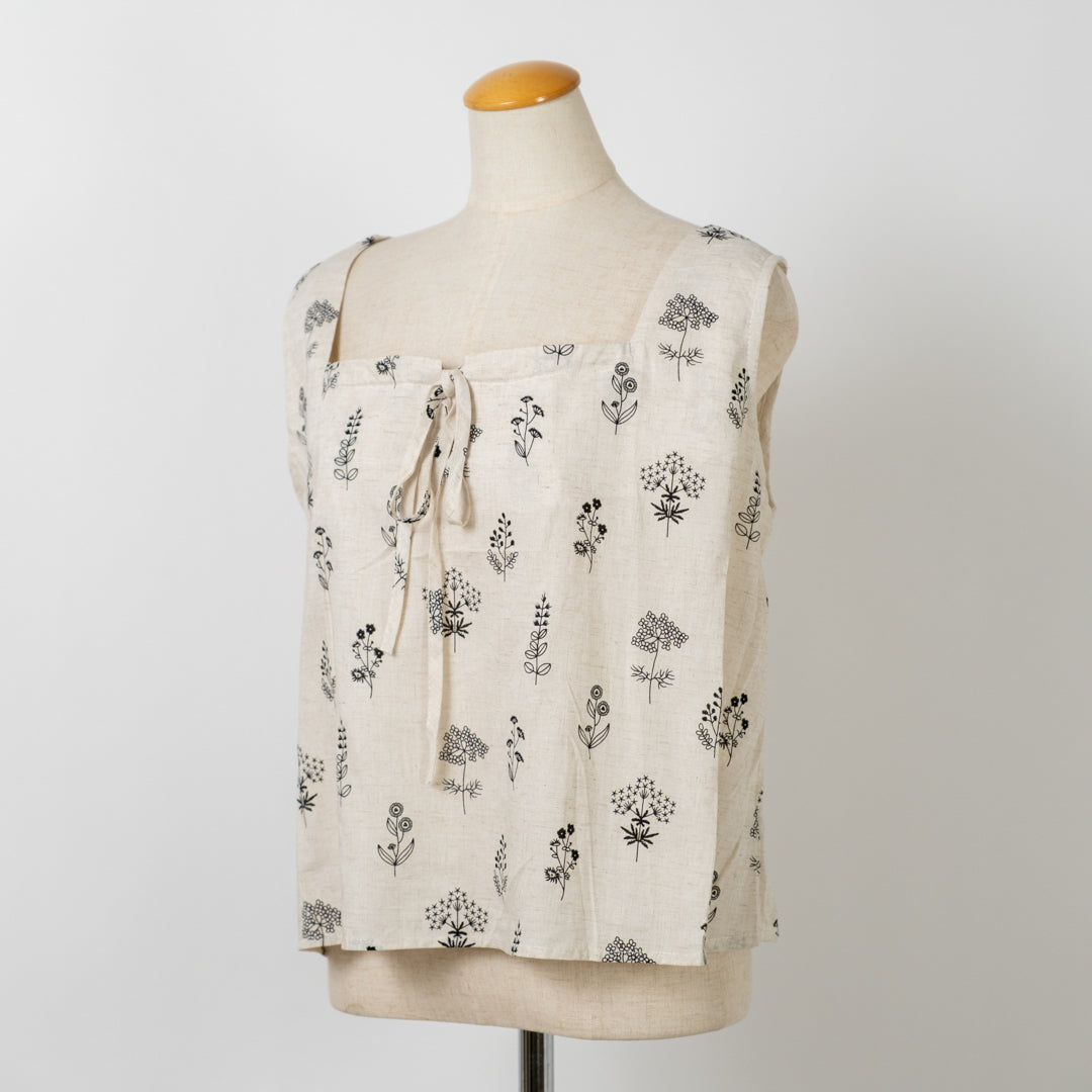 手書き風リネンブレンドノースリーブ (10083180707972)