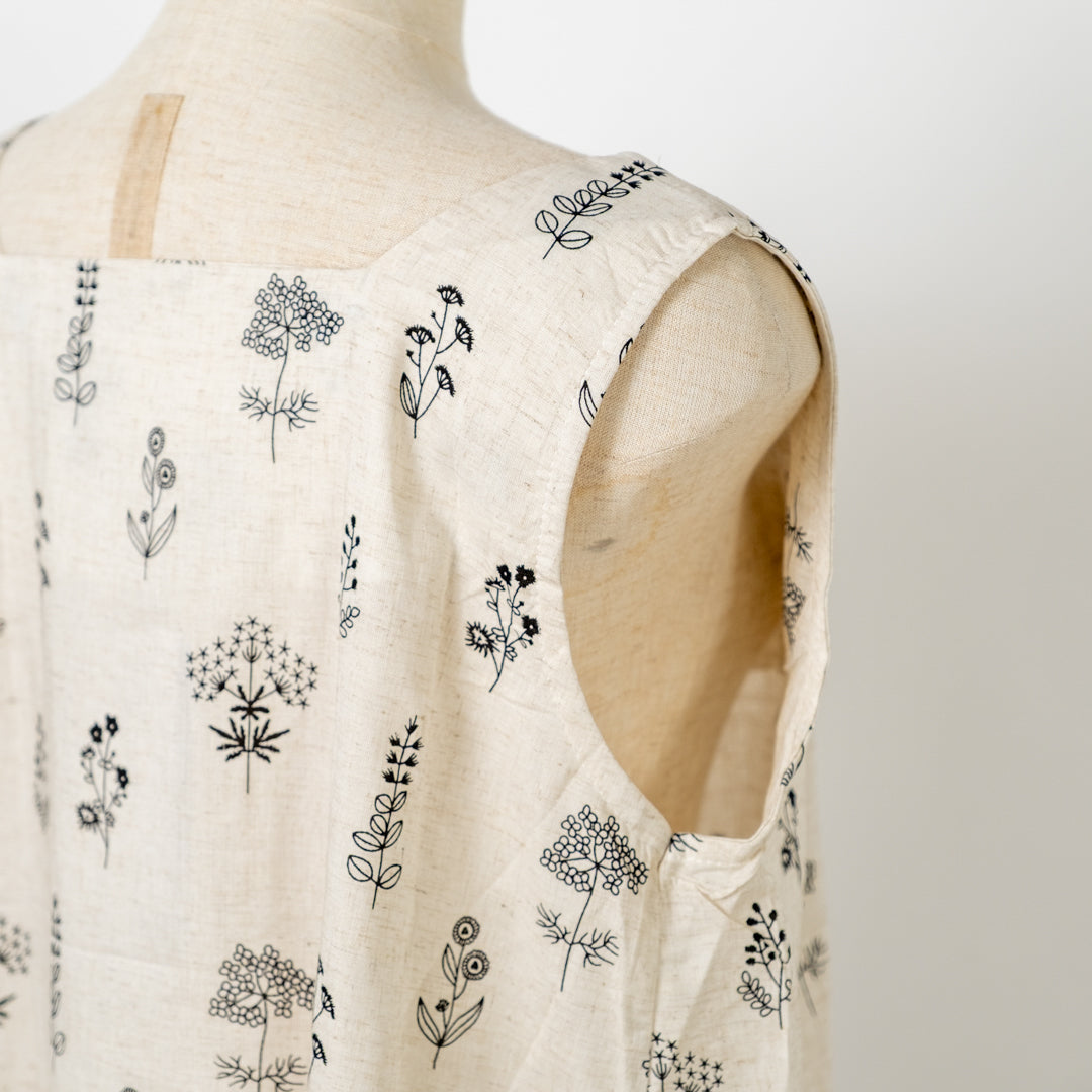 手書き風リネンブレンドノースリーブ (10083180707972)