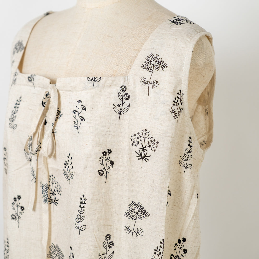 手書き風リネンブレンドノースリーブ (10083180707972)