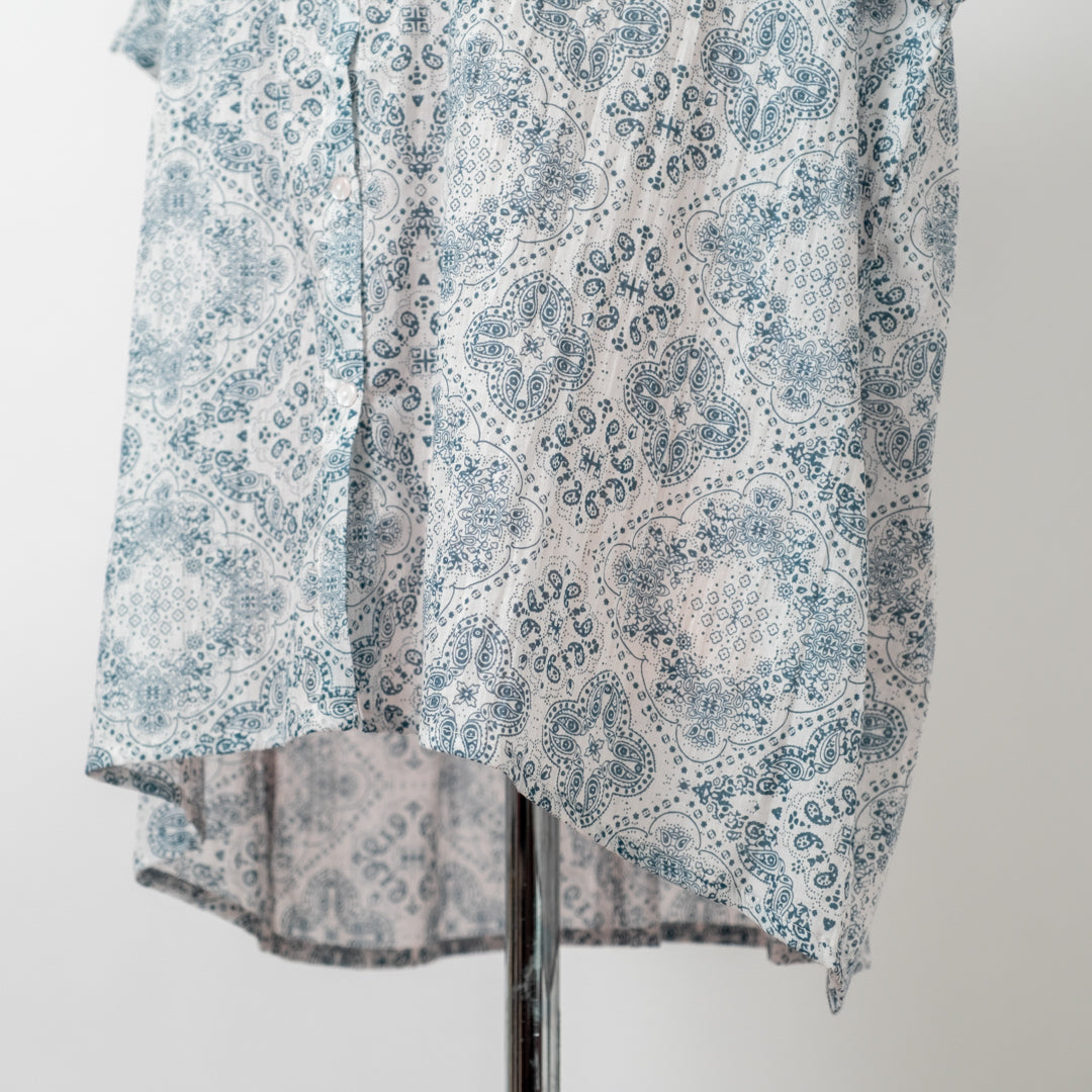 プリントギャザーブラウス (10078384652420)