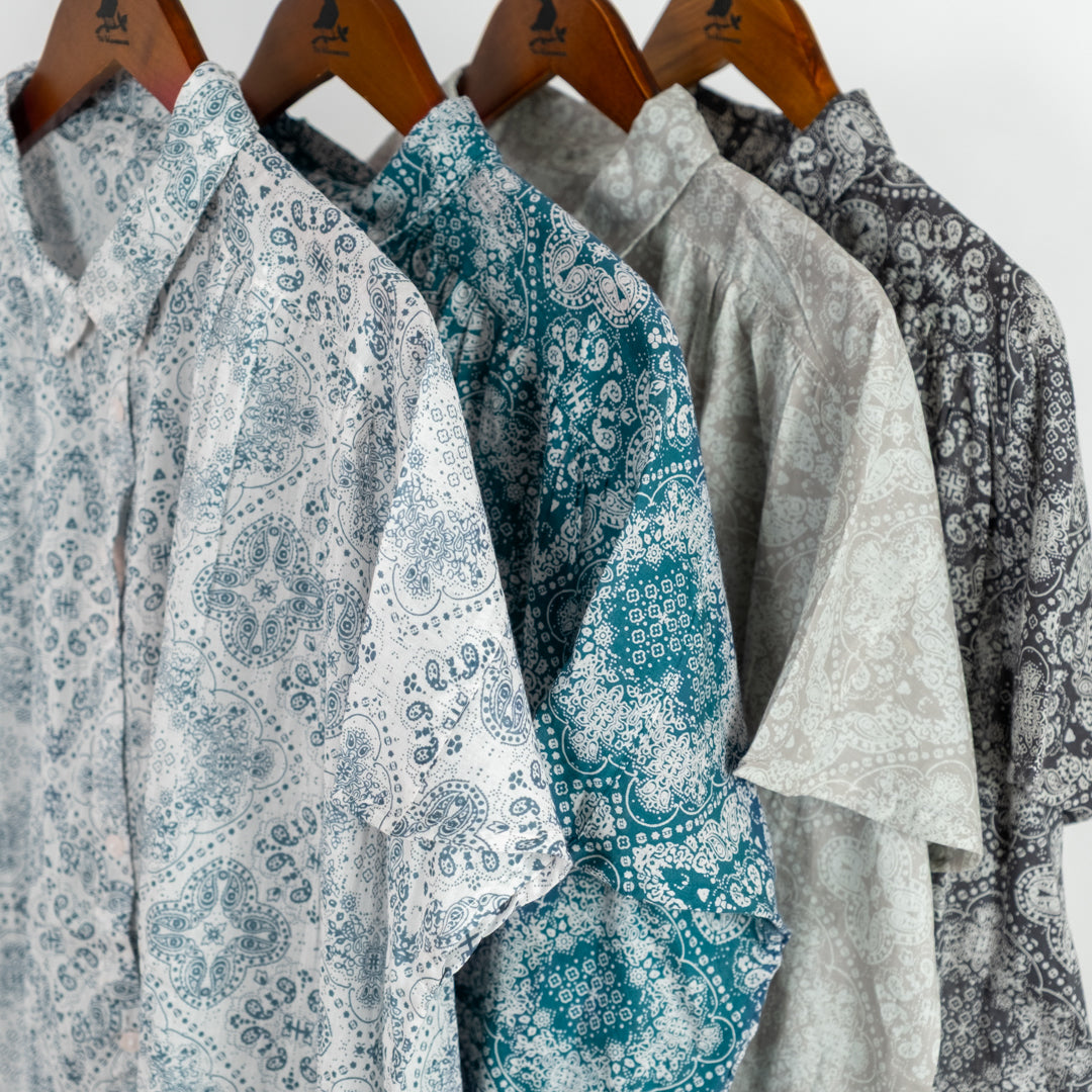 プリントギャザーブラウス (10078384652420)