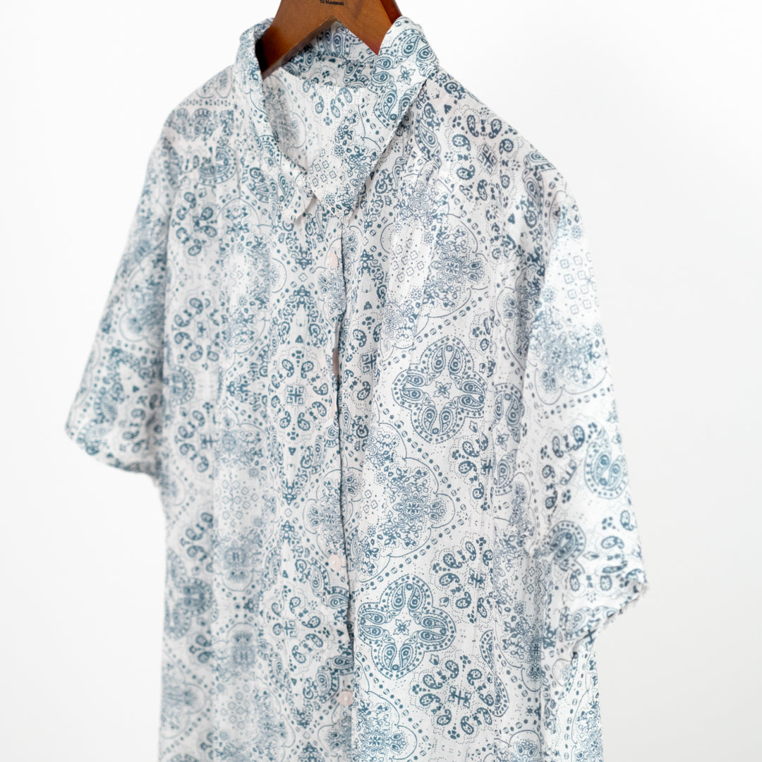 プリントギャザーブラウス (10078384652420)