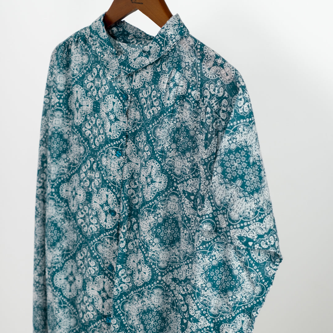 プリントギャザーブラウス (10078384652420)