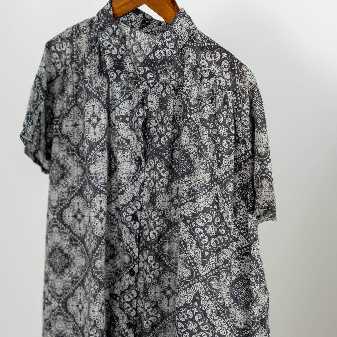 プリントギャザーブラウス (10078384652420)