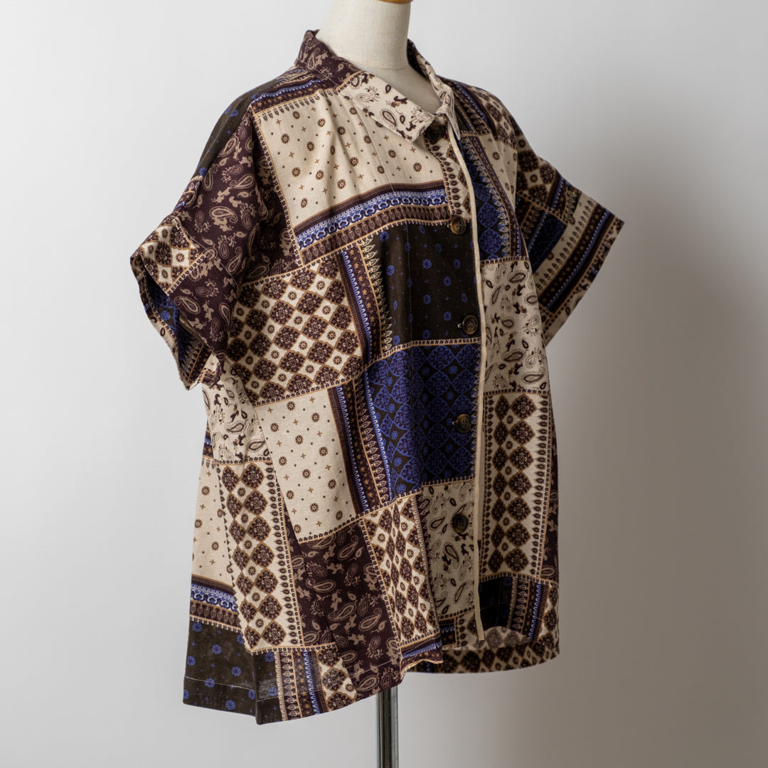 バンダナ柄ブラウス (10080875839620)