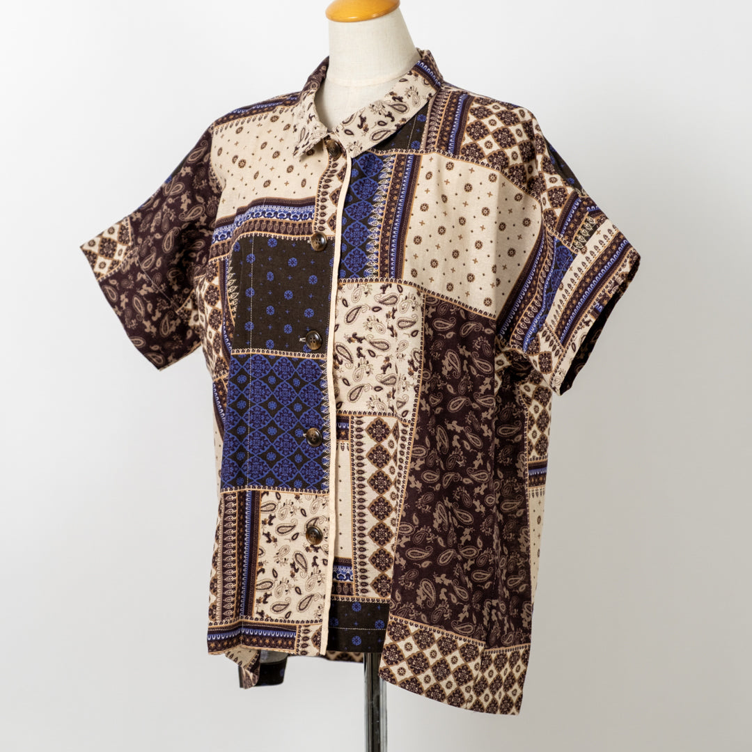 バンダナ柄ブラウス (10080875839620)