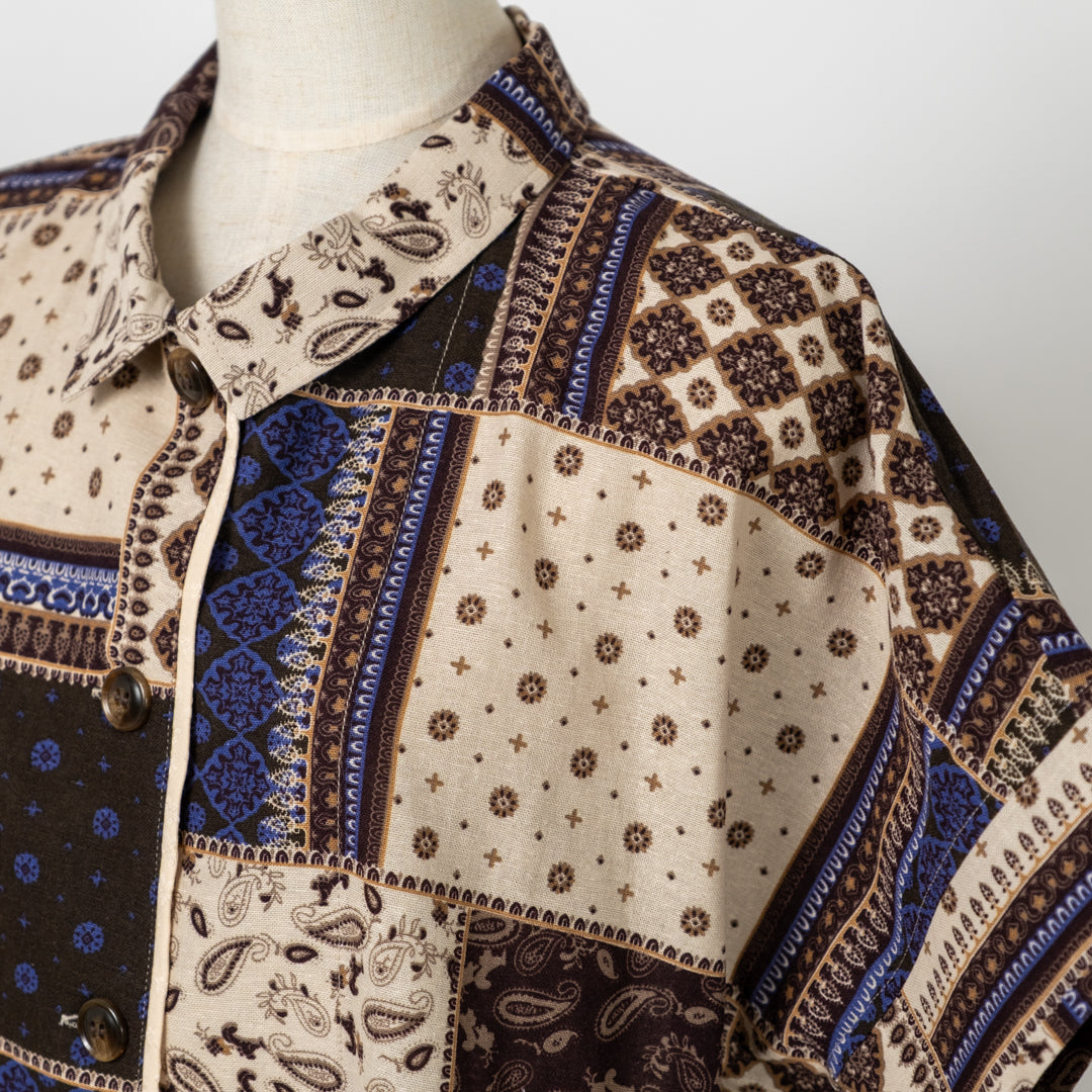 バンダナ柄ブラウス (10080875839620)