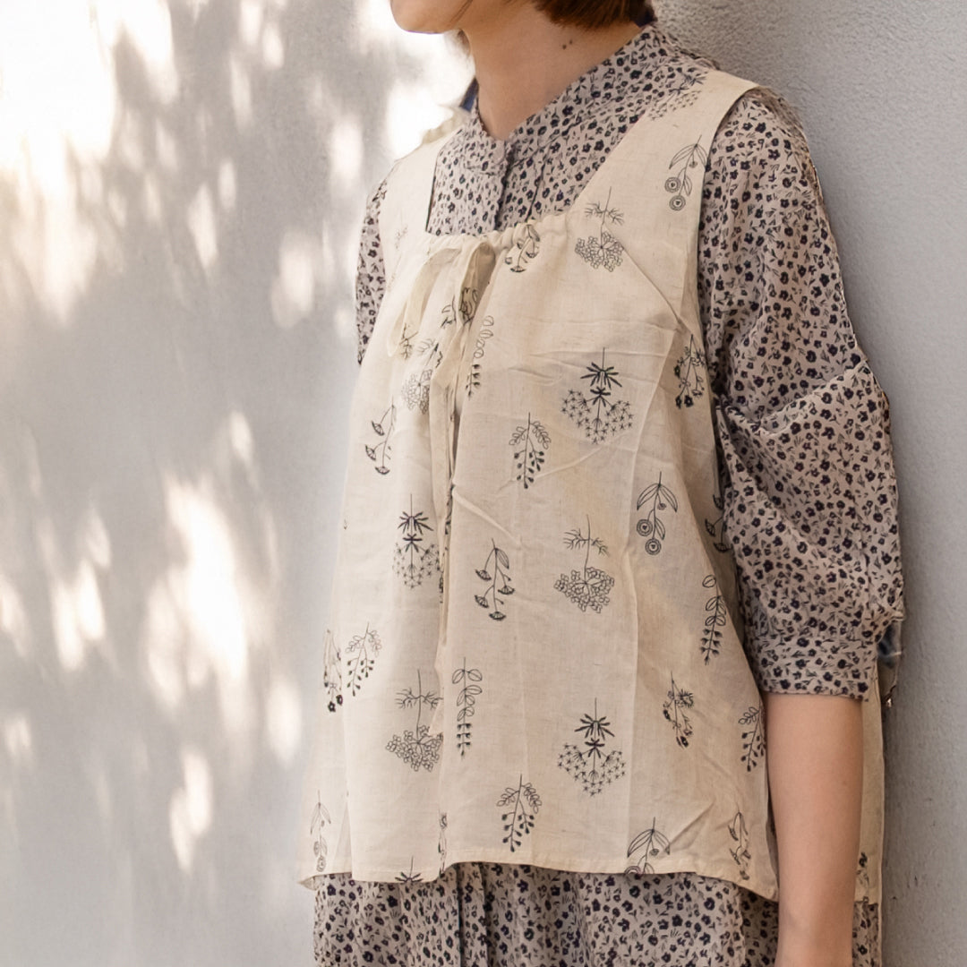 手書き風リネンブレンドノースリーブ (10083180707972)