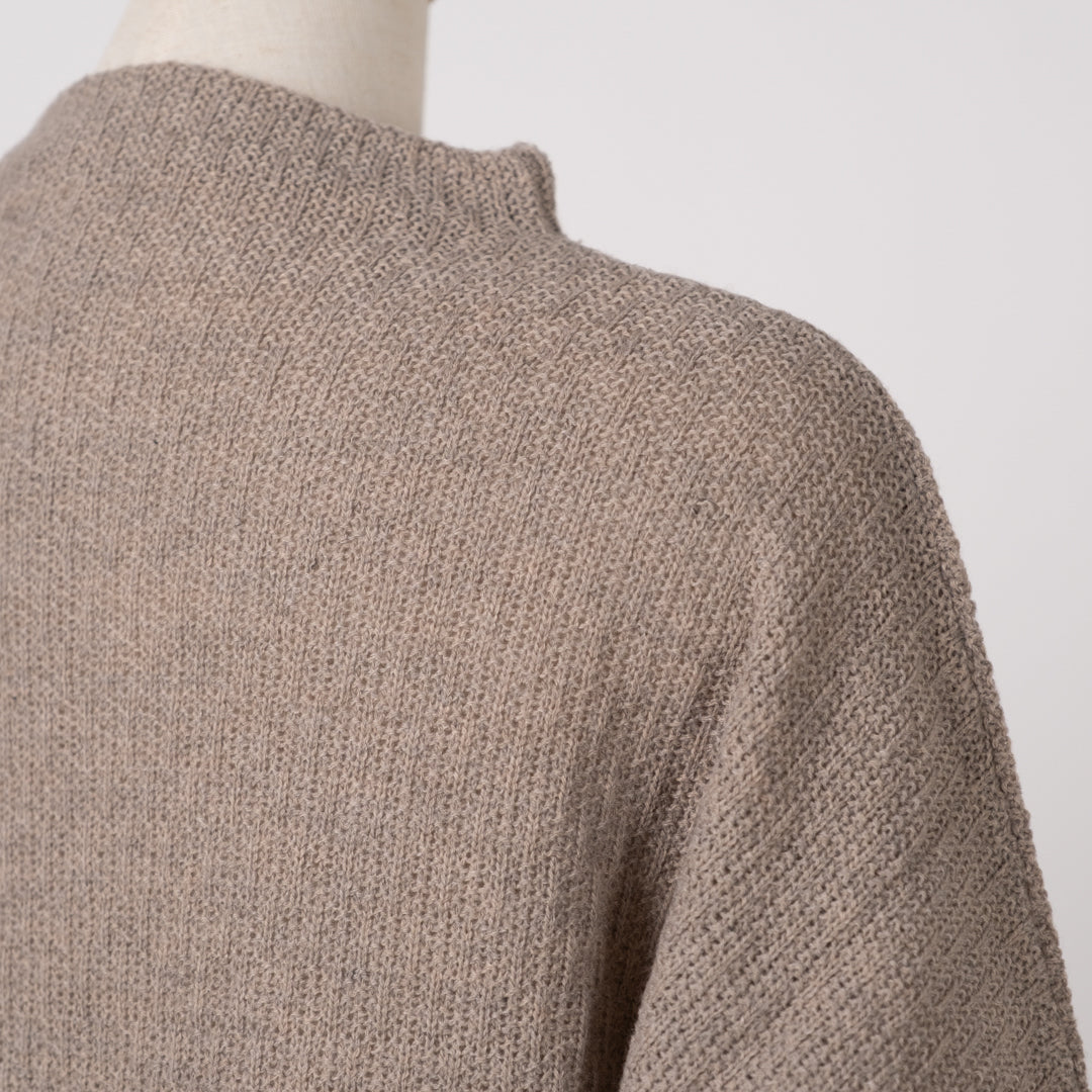 ボトルネックコクーンバイカラーチュニック