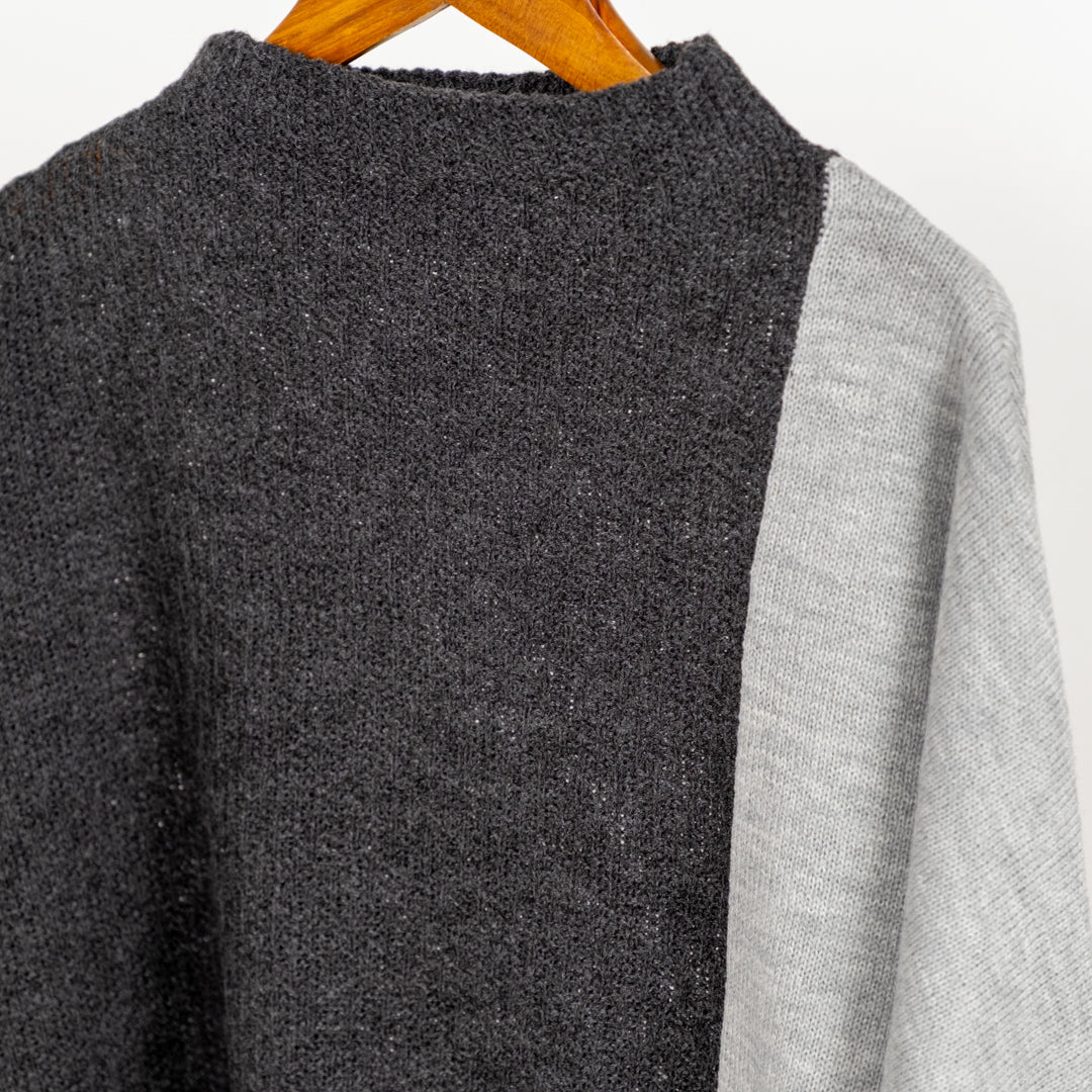 ボトルネックコクーンバイカラーチュニック