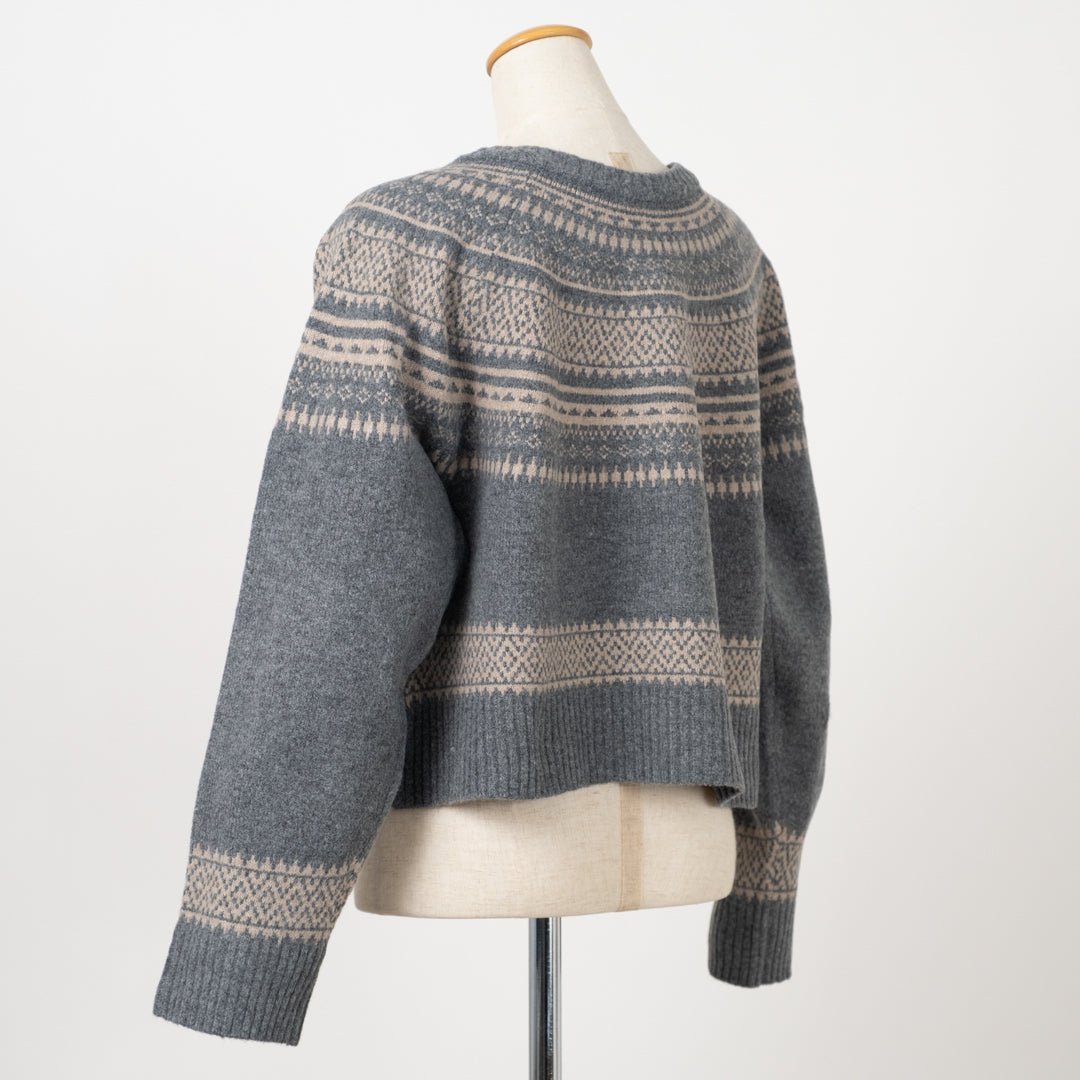 ジャガードクルーカーディガン