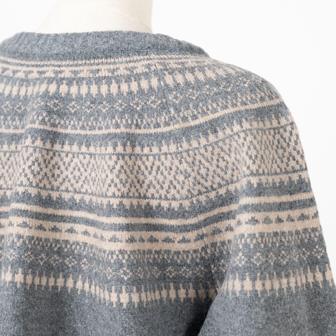 ジャガードクルーカーディガン