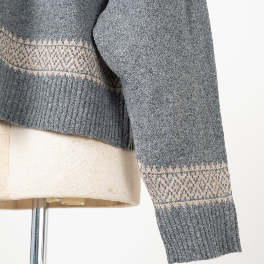 ジャガードクルーカーディガン