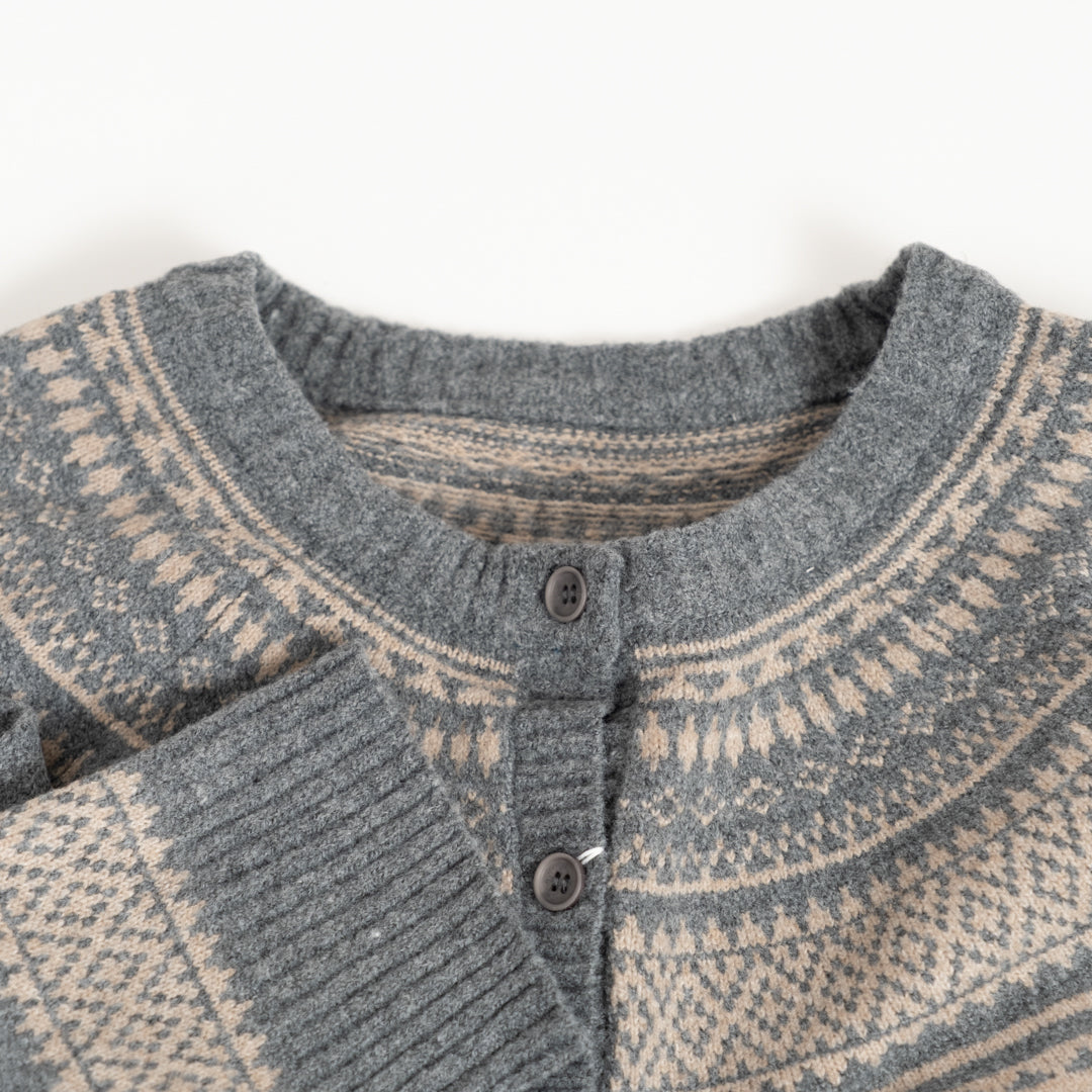 ジャガードクルーカーディガン