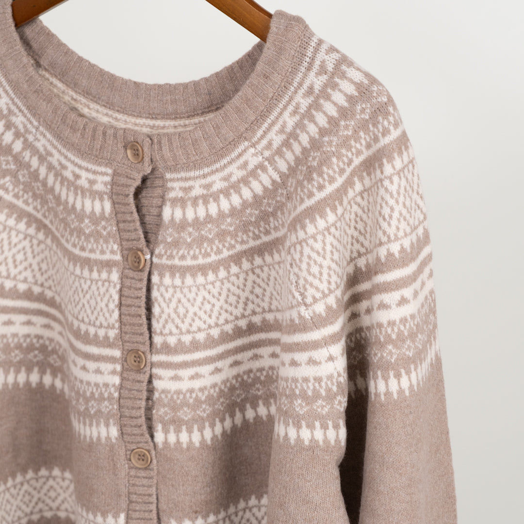 ジャガードクルーカーディガン