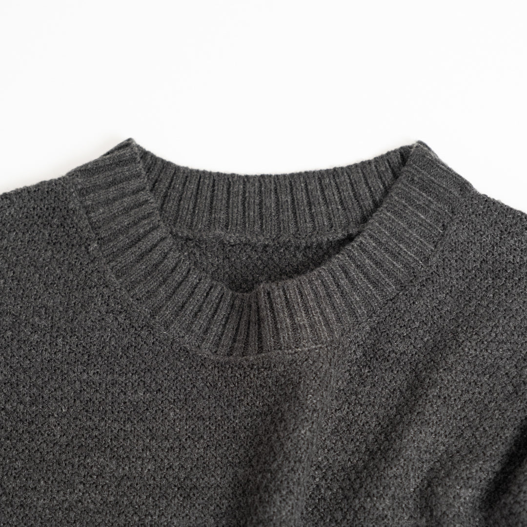 アクリルニット×ブラウスアンサンブル