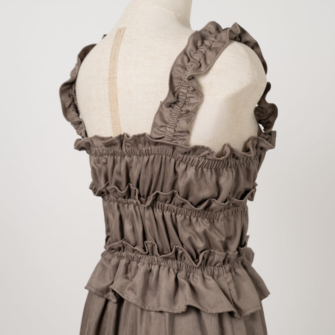 コールテンティアードキャミソールワンピース