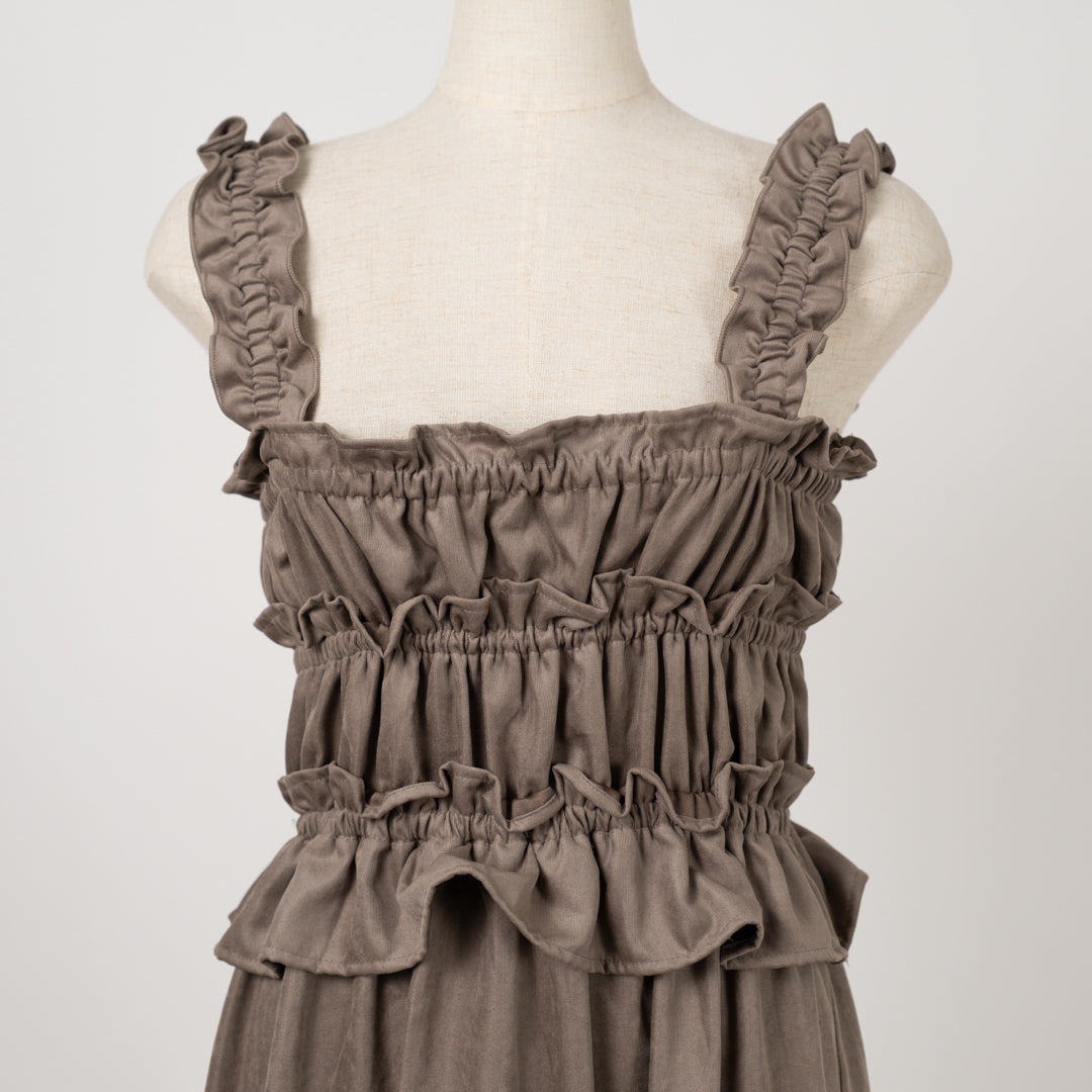 コールテンティアードキャミソールワンピース