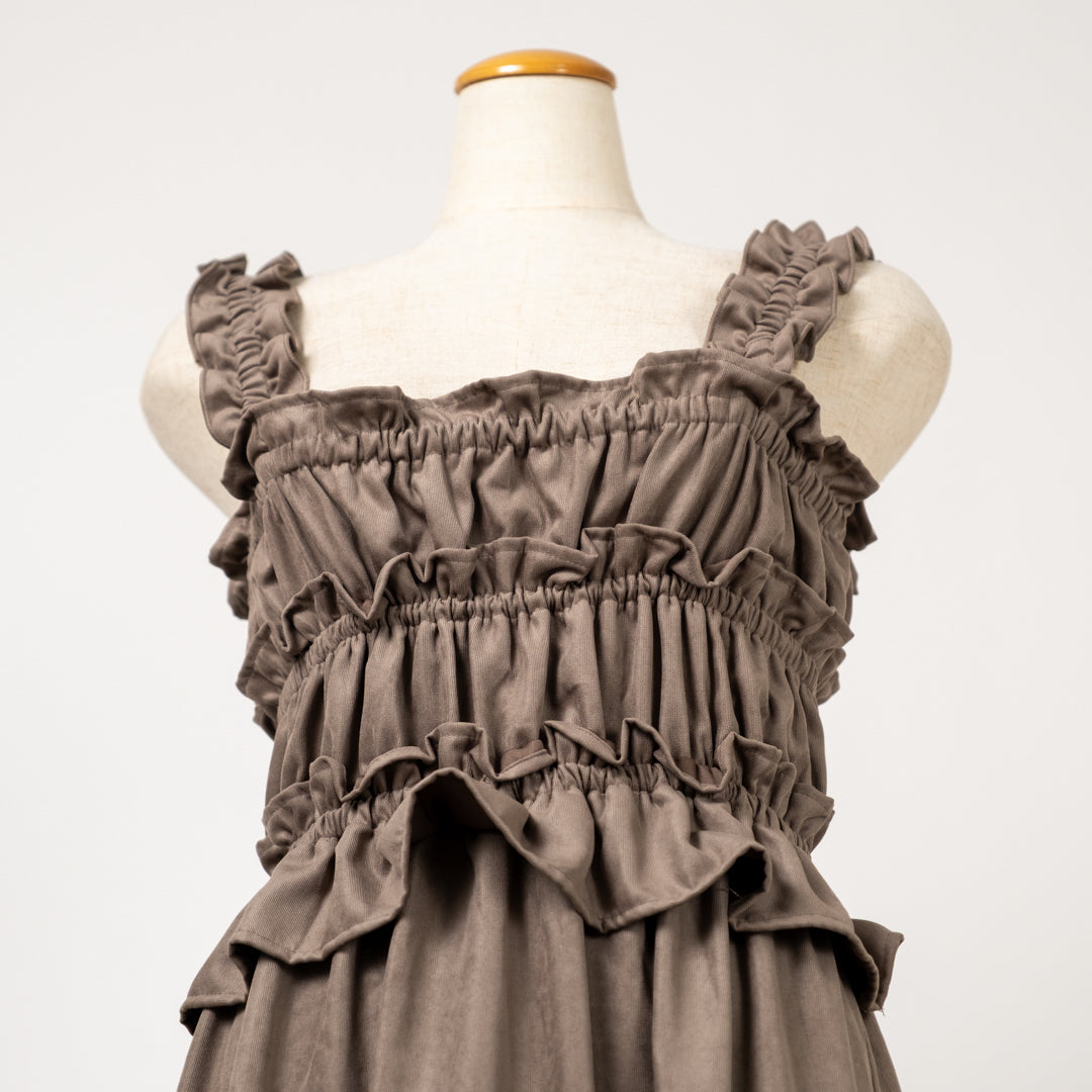 コールテンティアードキャミソールワンピース