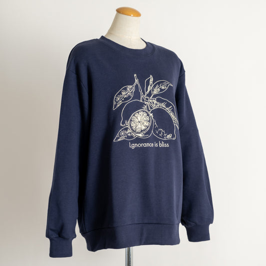 裏毛無垢な果実のプルオーバー