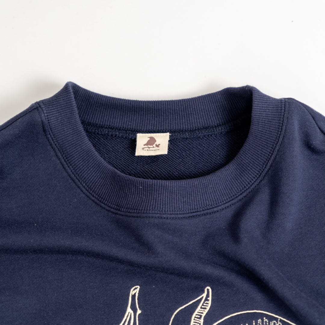 裏毛無垢な果実のプルオーバー