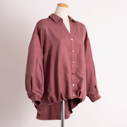 マイクロコールテン多ボタンタケノコシャツ