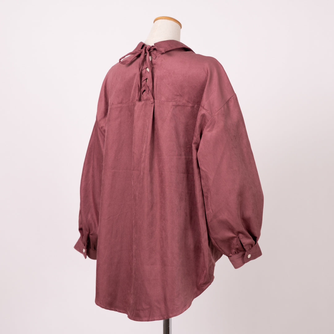 マイクロコールテン多ボタンタケノコシャツ