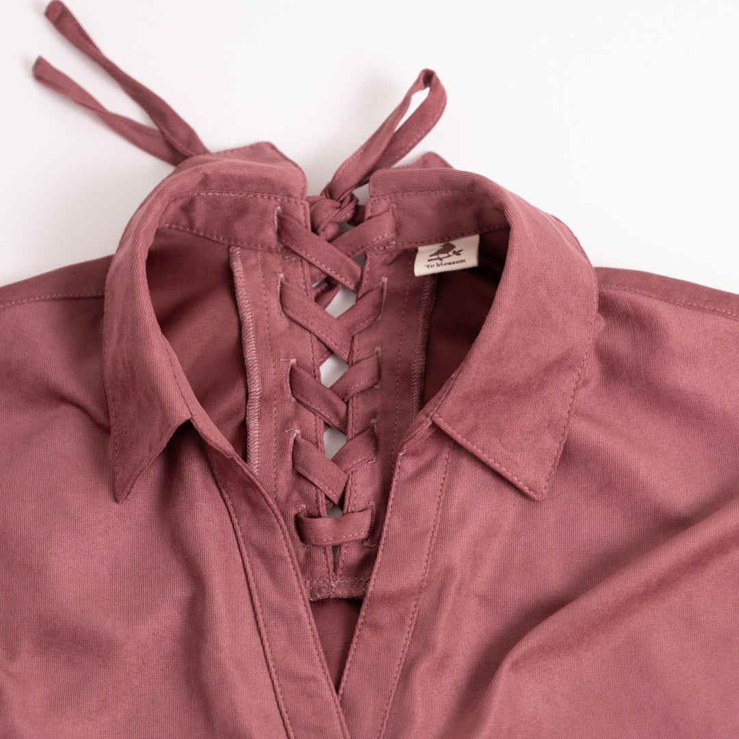 マイクロコールテン多ボタンタケノコシャツ