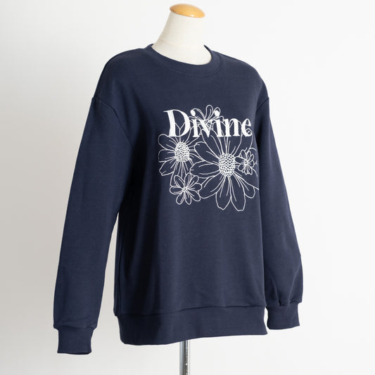 裏毛フラワープルオーバー