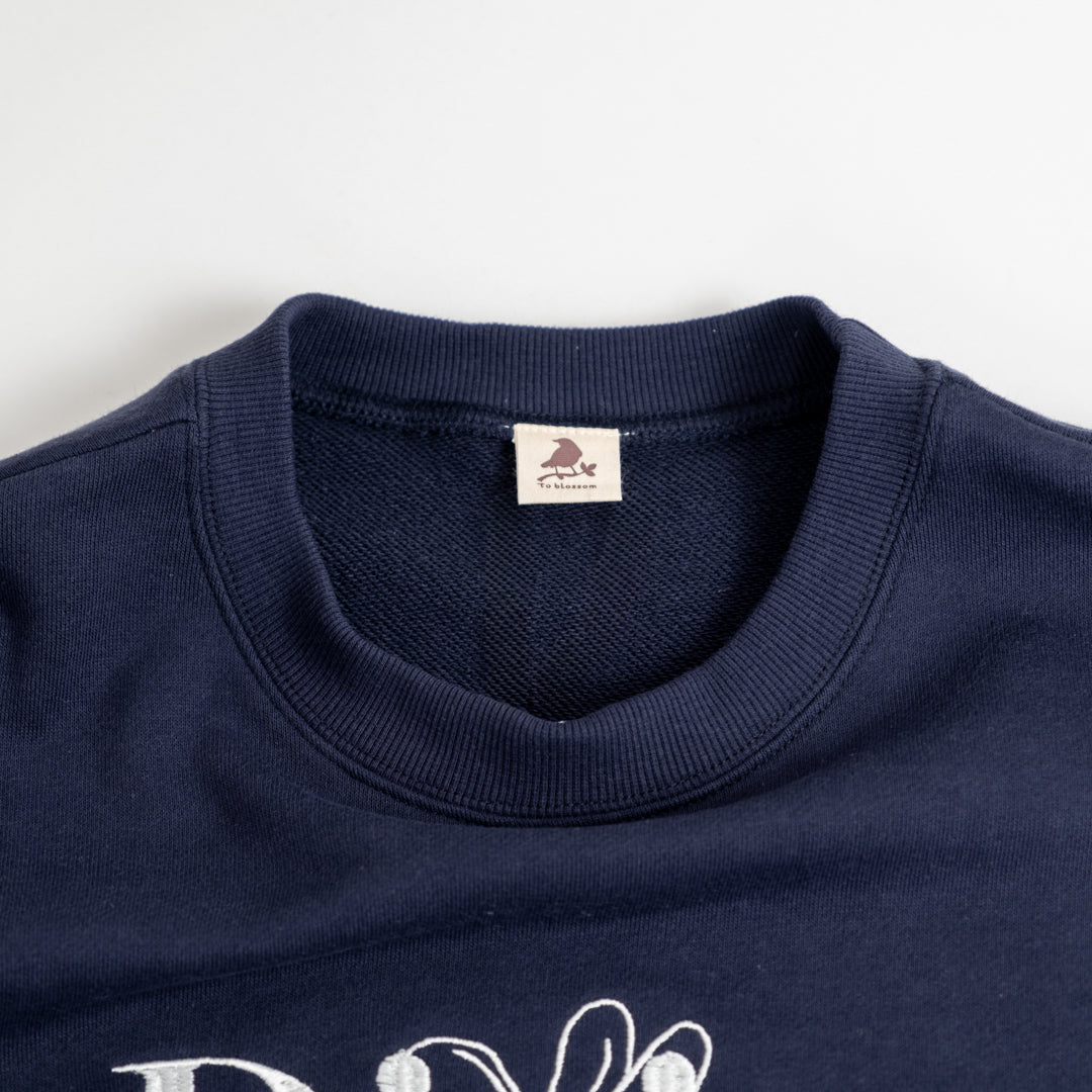 裏毛フラワープルオーバー