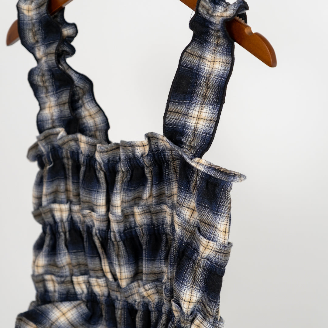 チェックティアードキャミソールワンピース