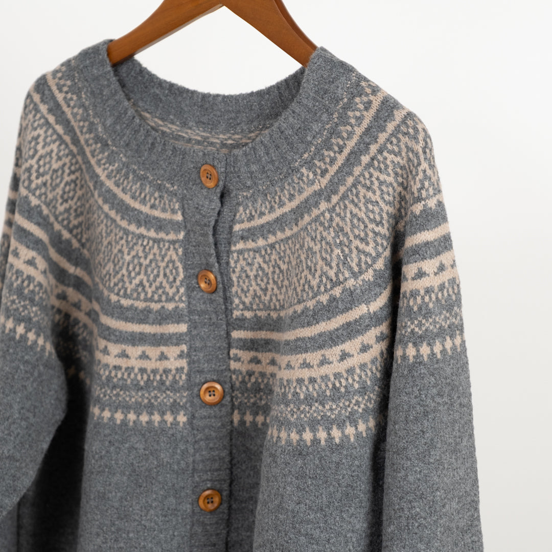 求心柄カーディガン